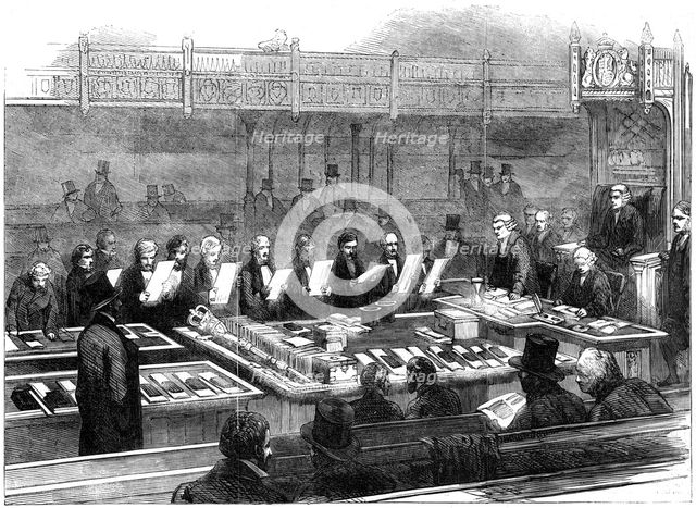Swearing in members of the new parliament, 19th century. Artist: Unknown