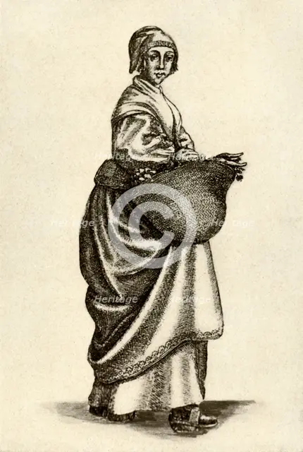 'Swedish woman in clogs', 1640, (1937). Creator: Unknown.