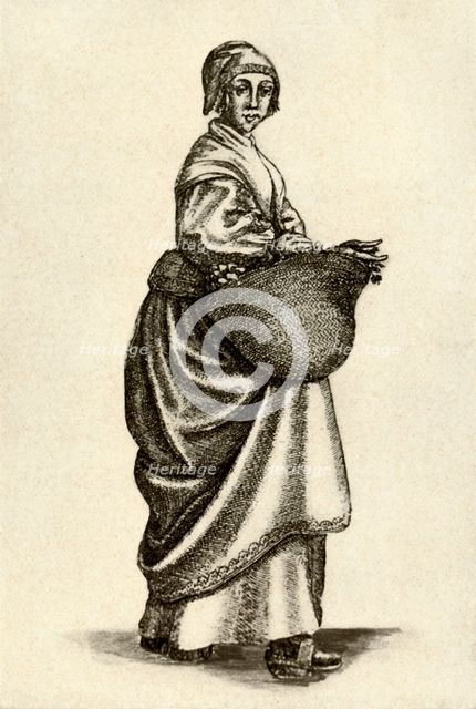 'Swedish woman in clogs', 1640, (1937). Creator: Unknown.