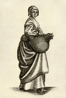 Swedish woman in clogs 1640, (1937). Creator: Unknown