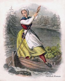 Swedish Woman Rowing 1809.Artist: W Dickes