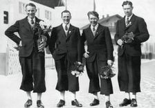 Swedish cross-country ski team, Winter Olympic Games, Garmisch-Partenkirchen, Germany, 1936