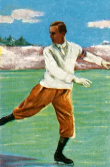 Swedish figure skater Gillis Grafström, 1928. Creator: Unknown