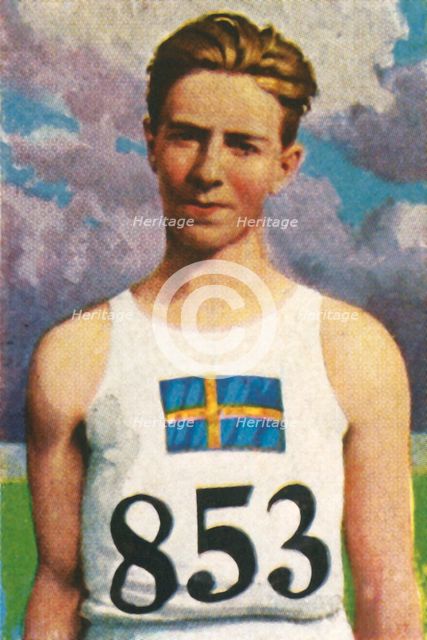Swedish javelin-thrower Erik Lundquist, 1928. Creator: Unknown.