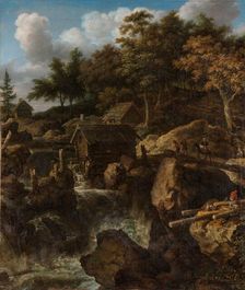 Swedish Landscape with a Waterfall, 1650-1675. Creator: Allart van Everdingen