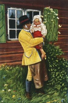 Swedish people in traditional costume, c1928. Creator: Unknown