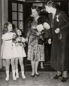 Swedish princesses visiting the Christmas concert at Stockholm Concert Hall, 1943. Creator: Karl Sandels