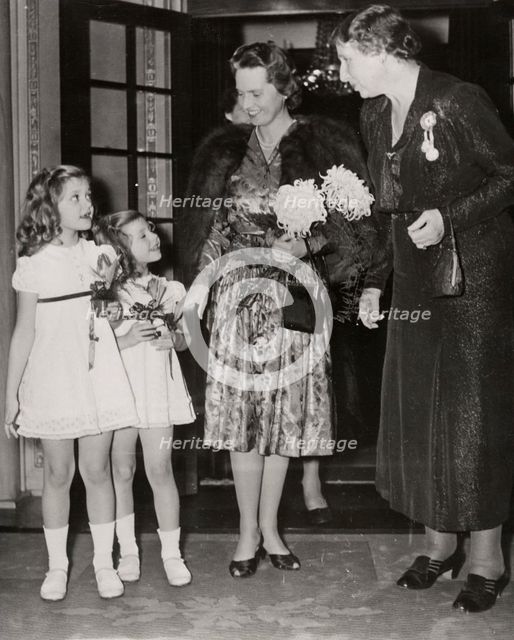Swedish princesses visiting the Christmas concert at Stockholm Concert Hall, 1943. Creator: Karl Sandels.