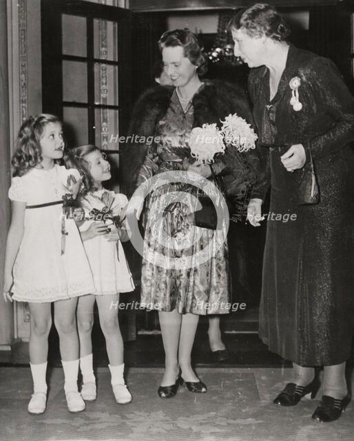 Swedish princesses visiting the Christmas concert at Stockholm Concert Hall, 1943. Artist: Karl Sandels