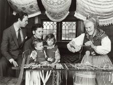 Swedish Royal Family at a candle dipping display, Skansen Folklore Museum, Stockholm, 1980