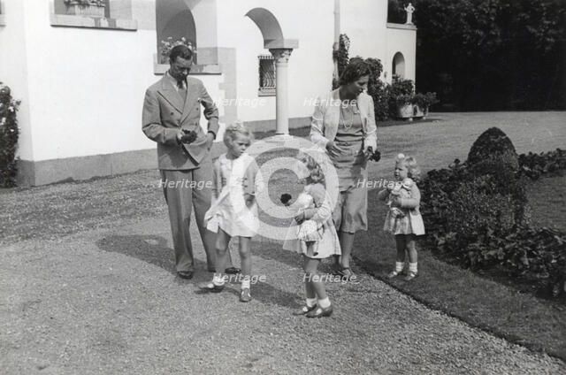 Swedish royal family portrait, at Solliden, the royal summer residence, 1942. Artist: Karl Sandels