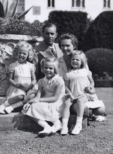 Swedish royal family portrait, at Solliden, the royal summer residence, 1943. Artist: Karl Sandels
