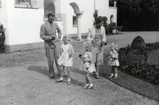 Swedish royal family portrait, at Solliden, the royal summer residence, 1942. Creator: Karl Sandels