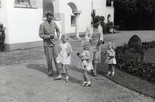 Swedish royal family portrait, at Solliden, the royal summer residence, 1942. Creator: Karl Sandels