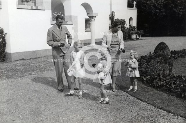 Swedish royal family portrait, at Solliden, the royal summer residence, 1942. Creator: Karl Sandels.