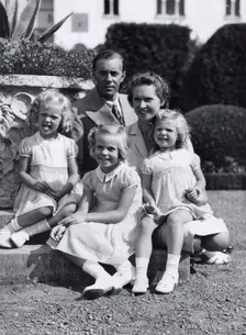 Swedish royal family portrait, at Solliden, the royal summer residence, 1943. Creator: Karl Sandels