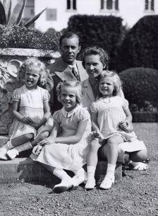 Swedish royal family portrait, at Solliden, the royal summer residence, 1943. Creator: Karl Sandels