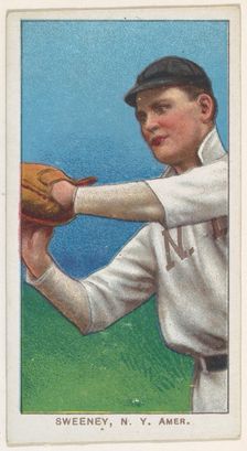 Sweeney, New York, American League, from the White Border series (T206) for the America..., 1909-11. Creator: American Tobacco Company