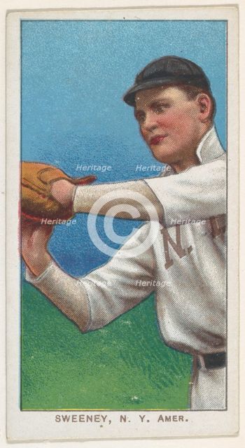 Sweeney, New York, American League, from the White Border series (T206) for the America..., 1909-11. Creator: American Tobacco Company.