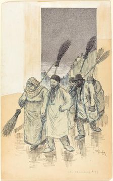 Sweepers, 1888. Creator: Theophile Alexandre Steinlen