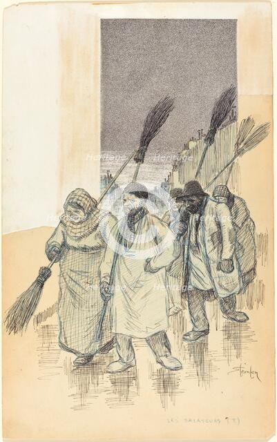 Sweepers, 1888. Creator: Theophile Alexandre Steinlen.