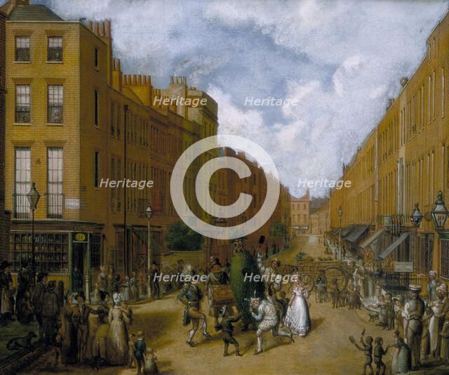 'Sweeps' Day in Upper Lisson Street, Paddington', late 1830s. Artist: Unknown