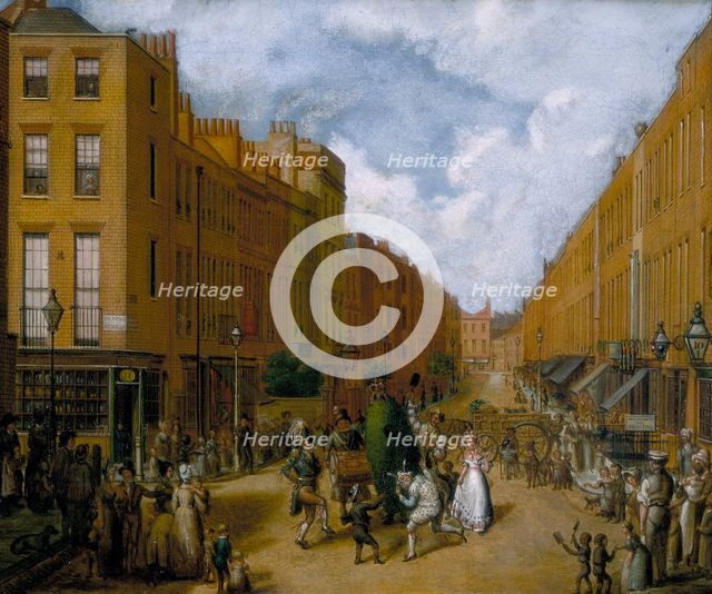 'Sweeps' Day in Upper Lisson Street, Paddington', late 1830s. Creator: Unknown.