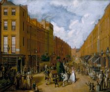 Sweeps Day in Upper Lisson Street, Paddington late 1830s. Creator: Unknown
