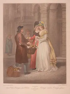 Sweet China Oranges, sweet China Cries of London, c1870. Artist: Anon