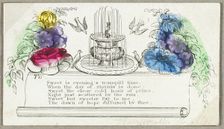 Sweet is Evening's Tranquil Time (valentine), c.1830. Creator: Unknown