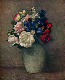 Sweet Peas and Roses c20th century. Artist: Horace Mann Livens