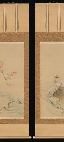 Sweetfish in Summer and Autumn, 1785. Creator: Maruyama Okyo