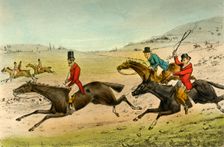 Swell and the Surrey. The Hounds in Full Cry 1838. Artist: Henry Thomas Alken
