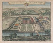 Swell, The Seat of Sir Robert Atkyns, [1712] reissued 1768. Creator: Johannes Kip