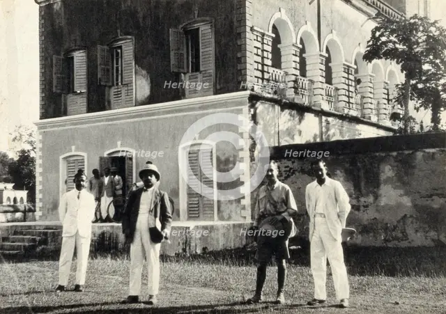 Swellengrebel, Iyengar and two others in India, 1924. Creator: Unknown.