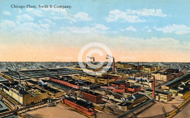 Swift & Company plant, Chicago, Illinois, USA, 1915. Artist: Unknown