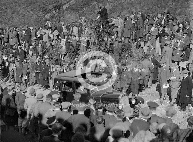 Swift competing in the MCC Lands End Trial, Beggars Roost, Devon, 1929. Artist: Bill Brunell.