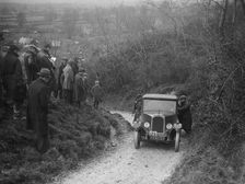 Swift of JF Smeaton competing in the MCC Exeter Trial, Ibberton Hill, Dorset, 1930. Artist: Bill Brunell