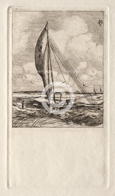 Swift Sailing Proa, Mulgrave Archipelago, Oceania, 1866. Creator: Charles Meryon (French, 1821-1868).