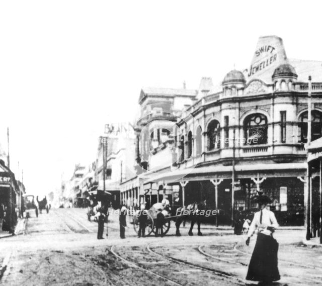 Swift's Jewellery Store on the corner of Wickham and Brunswick Streets, Fortitude Valley, 1901. Creator: Unknown.