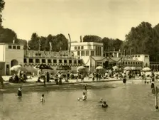 Swimming in Lake Traunsee, Gmunden, Upper Austria, c1935. Creator: Unknown