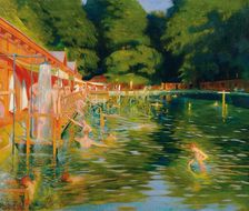 Swimming pool, 1905. Creator: Graf, Ludwig Ferdinand (1868-1932)
