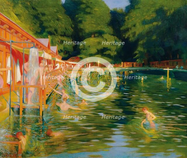 Swimming pool, 1905. Creator: Graf, Ludwig Ferdinand (1868-1932).