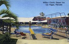 Swimming pool, Wilbur Clark's Desert Inn, Las Vegas, Nevada, USA, 1951