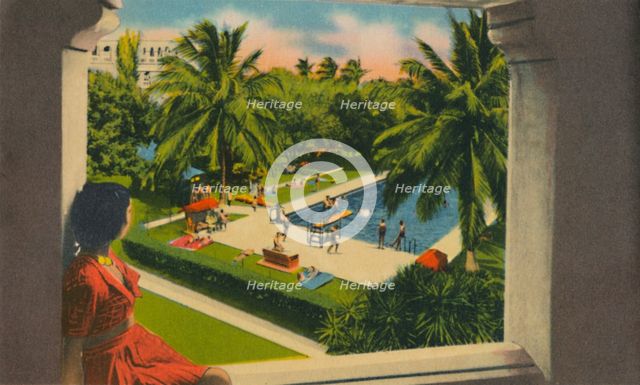 'Swimming Pool, Hotel Del Prado, Barranquilla', c1940s. Artist: Unknown.