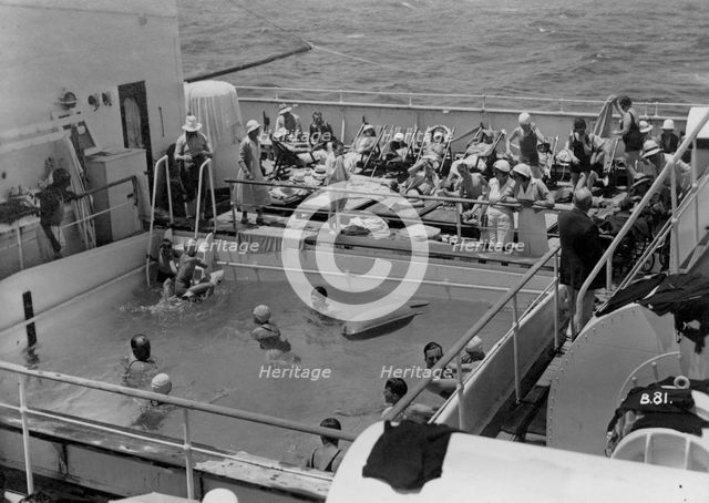 Swimming pool on board the RML 'Atlantis', c1929-c1939(?). Artist: Unknown