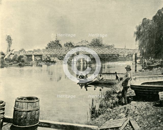 'Swing Bridge Over the Latrobe', 1901. Creator: Unknown.