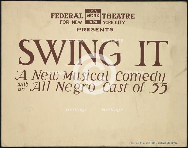 Swing It, New York, 1937. Creator: Unknown.