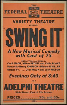 Swing It, New York, 1937. Creator: Unknown