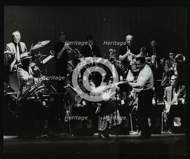 Swing Machine in concert at the Forum Theatre, Hatfield, Hertfordshire, 18 February 1986. Artist: Denis Williams